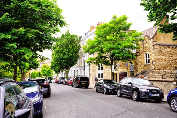 Tree-lined street of heritage homes in Old North, London